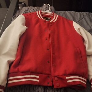 Red and White Varsity Jacket